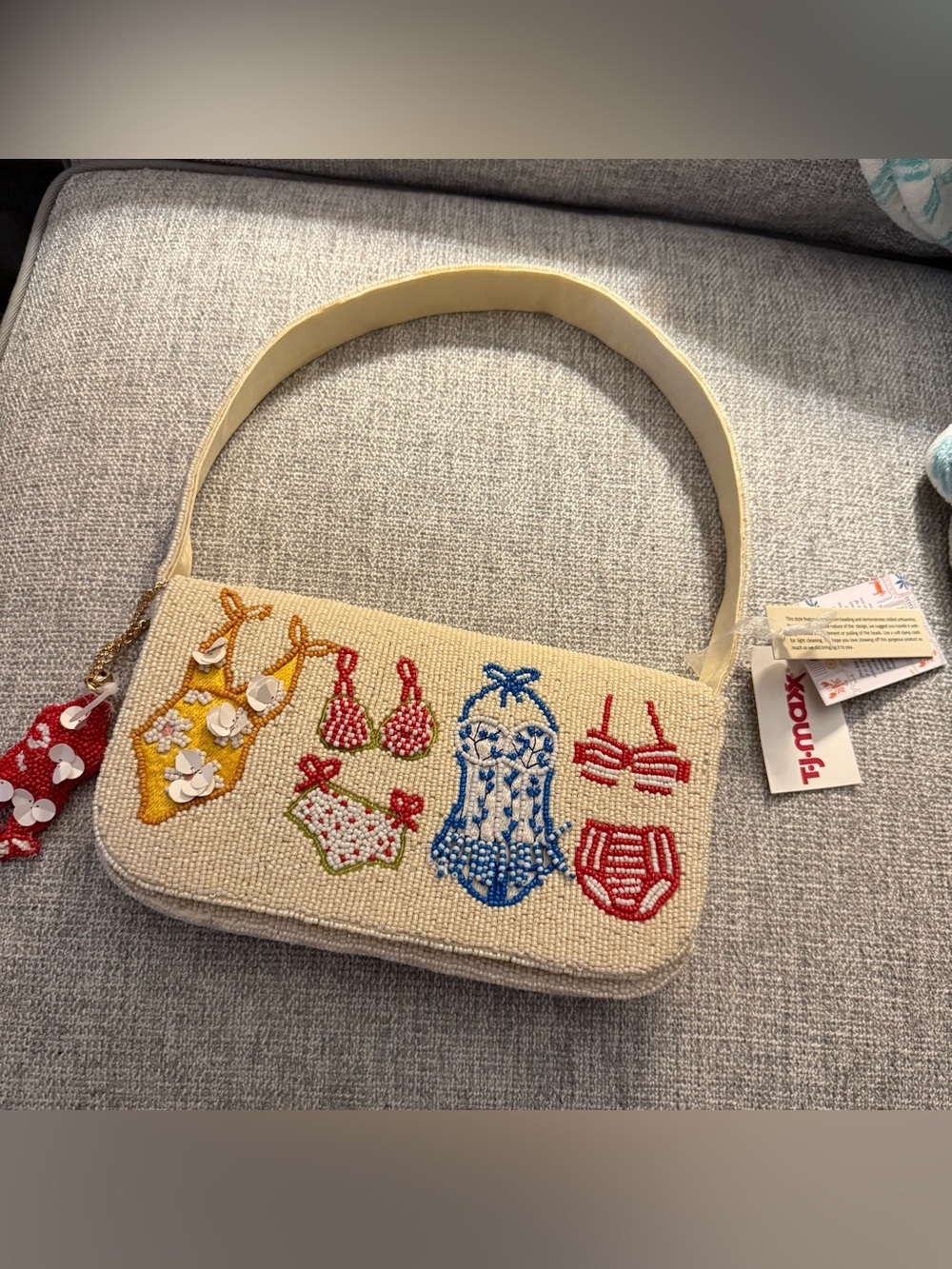 NWT viral bikini beaded bag